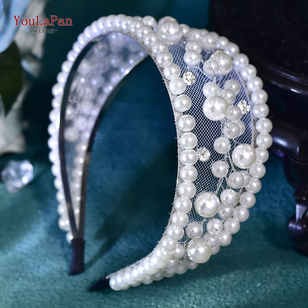 YouLaPan жемчужная повязка на голову в стиле ретро широкие аксессуары для волос