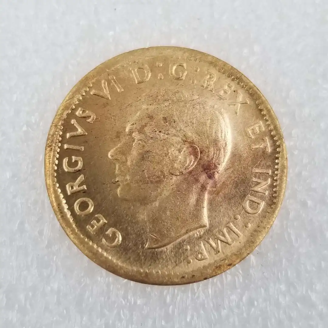 

Коллекция 1944 года, Канадская Золотая искусственная монета, медаль для украшения дома, настольное украшение, рождественские подарки #2486