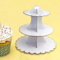 attractive dessert stand durable long lasting cake stand three layer paper cake stand for decoration cake stand