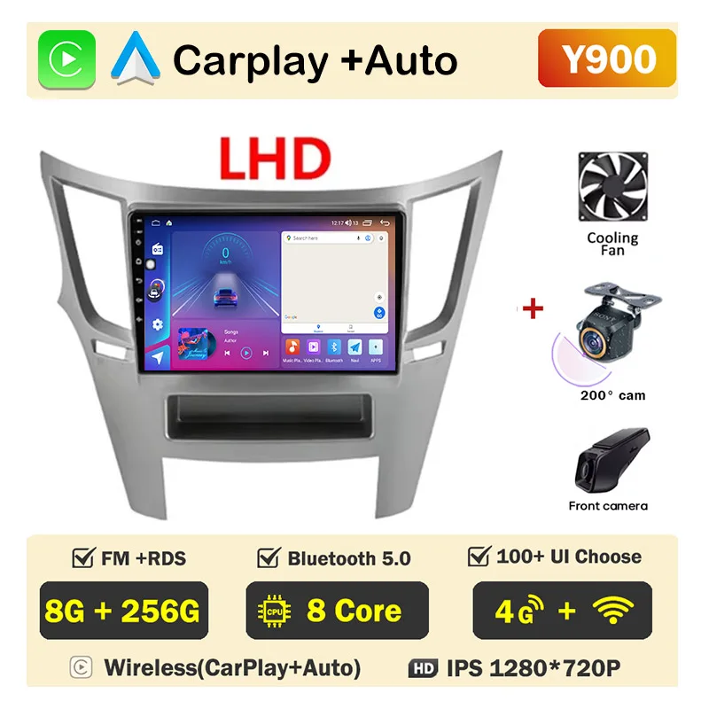 

Автомобильный радиоприемник Carplay Android с автоплеер для Subaru Outback 4 BR Legacy 5 2009-2014 авторадио 4G WIFI GPS-навигация без 2Din DVD