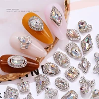 10 pieces colorful rhinestone nail art decoration gold gemstone nail rhinestone nail decoration moon star shaped jewelry design