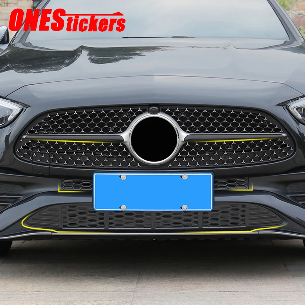 

For Mercedes Benz C Class W206 C200 C220 C260 C300 2022+ Stainless Steel Car Accessories Front Grill Grille Cover Trim Strips