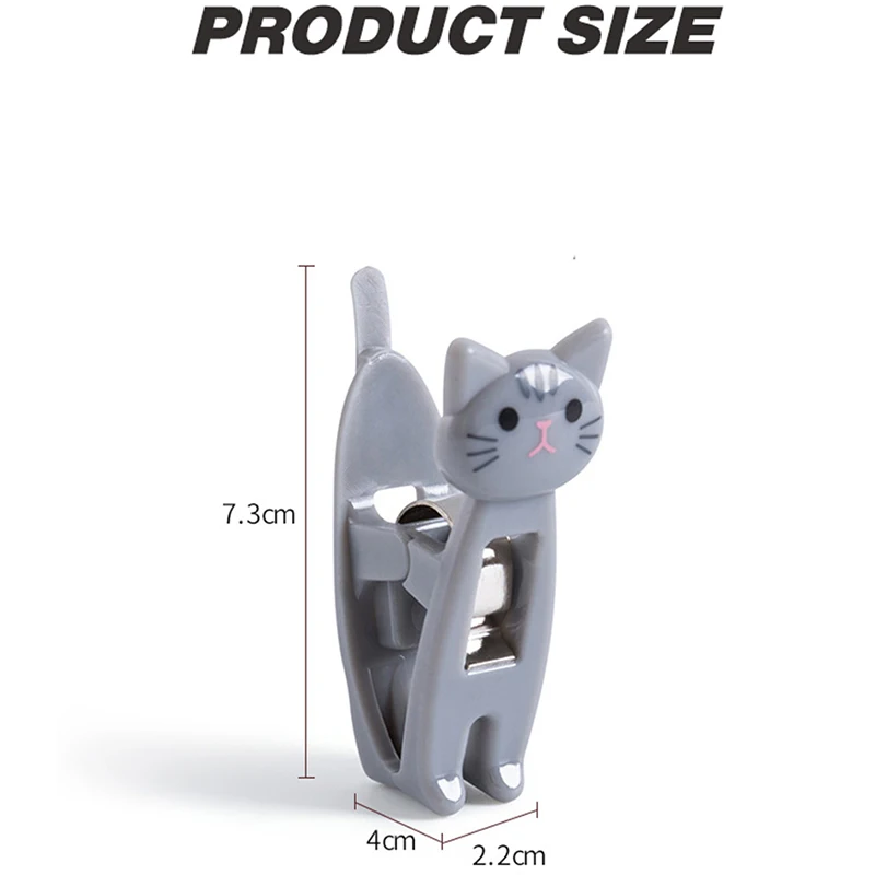 New Sealing Clip Food Press Sealing Clip Portable Storage Cartoon Cat Snack Sealing Clamp Plastic Tool Multifunction Accessories images - 6