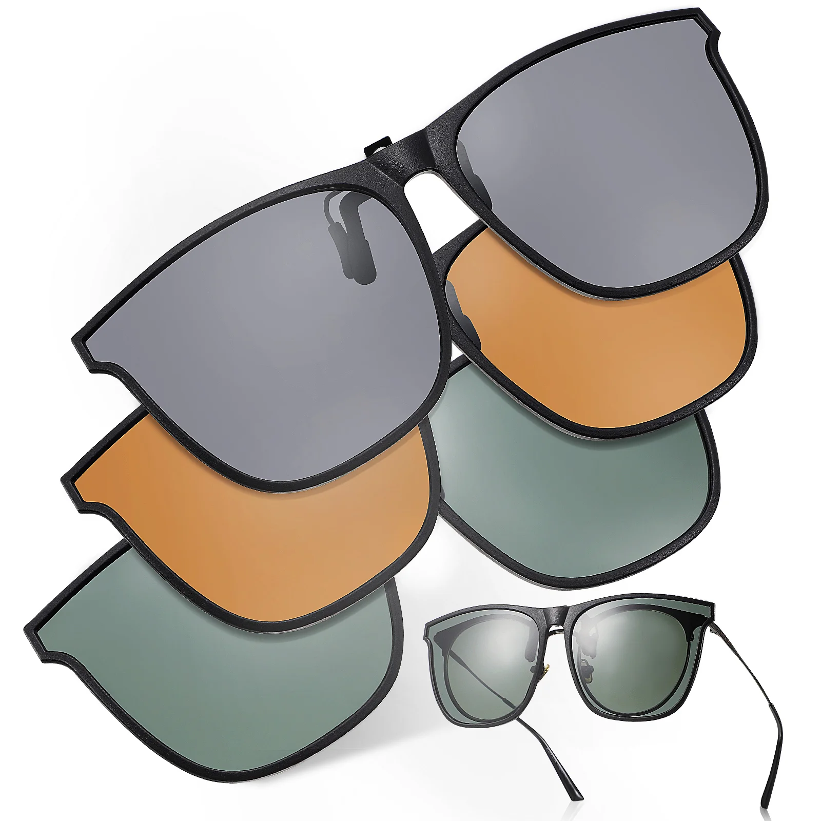 

Клипсы для очков без оправы стильные солнцезащитные очки с антибликовыми линзами женские мужские модные