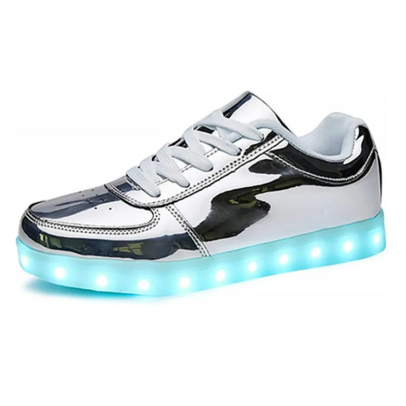Boys Girls Sneakers Luminous Led Flashing Board Shoes USB Chargeable Waterproof Sports Shoes for Children Casual Kids Trainers