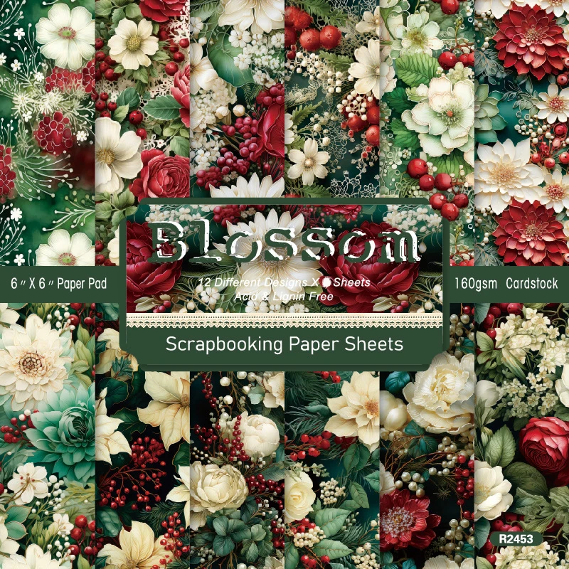 Бумага для скрапбукинга с цветами 6 &quotx 6&quot бумажный пакет узором фоновая бумага