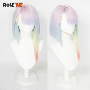 Anime Cyberpunk Edgerunners Lucy Cosplay Wig Multi Colors Heat Resistant Synthetic Short Hair Halloween Role Play Wigs + Wig Cap