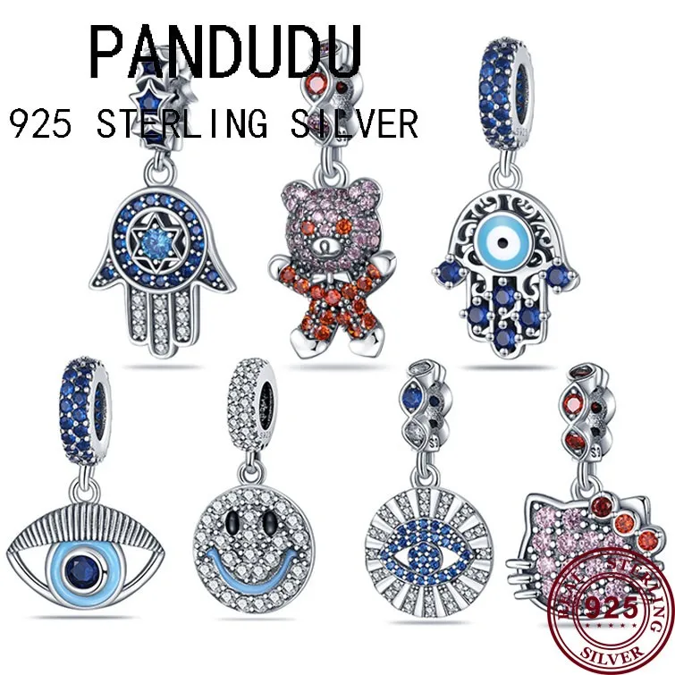 

New Hot Boutique Jewelry Silver Blue Devil's Eye Series Charm Beads Suitable For The Original Women Pandora Charm Bracelet