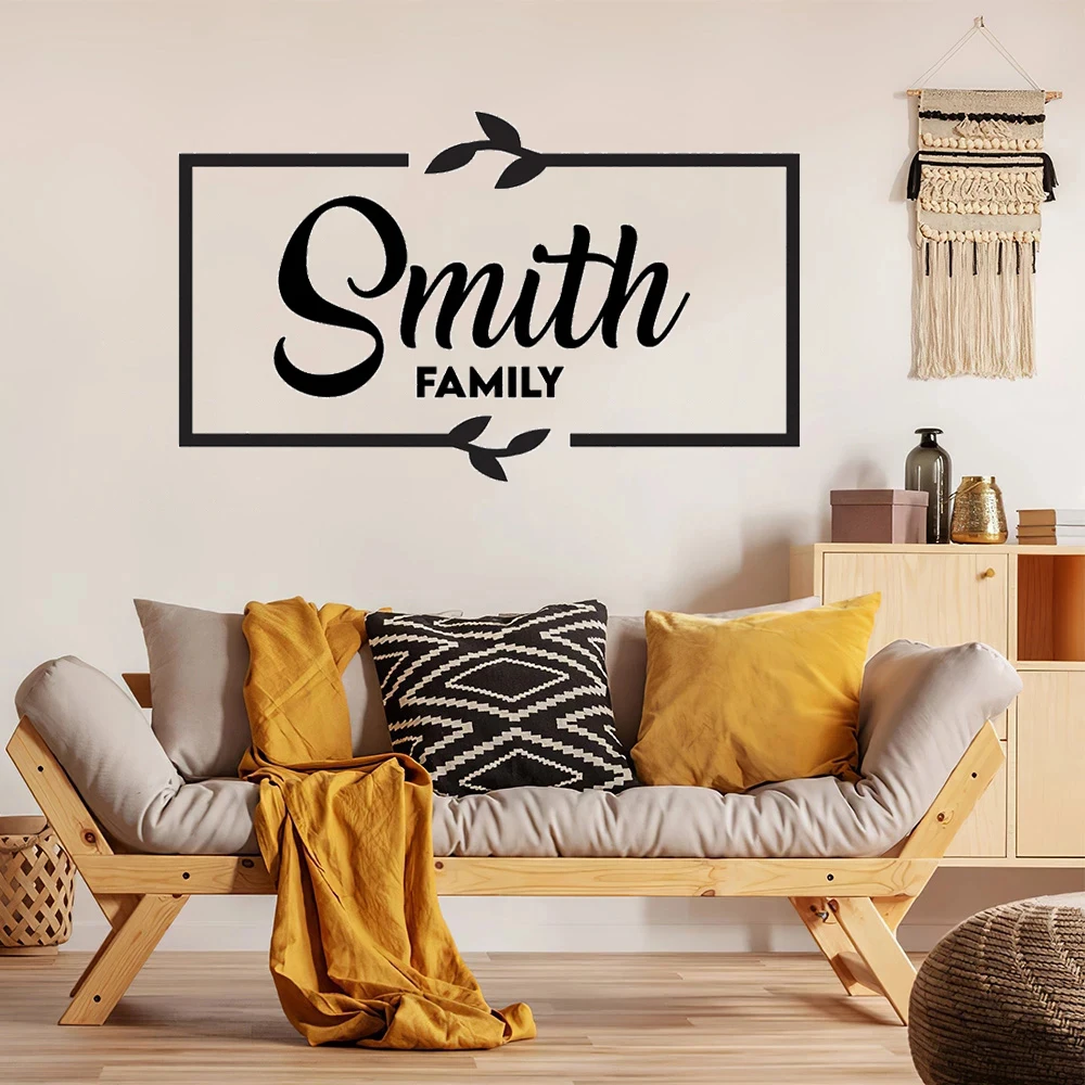 

Custom Name Wall Stickers Personality Family Decals Removable Vinyl Murals Established Bedroom Livingroom Decor Poster HJ1657