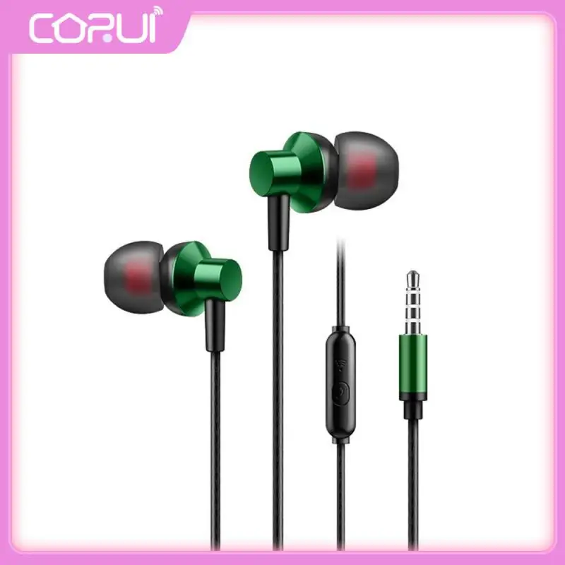 

New Sport Earphones Adjustable Earpiece With Mic In-ear Music Headphones For Samsung Metal Gaming Headset Subwoofer Earphone