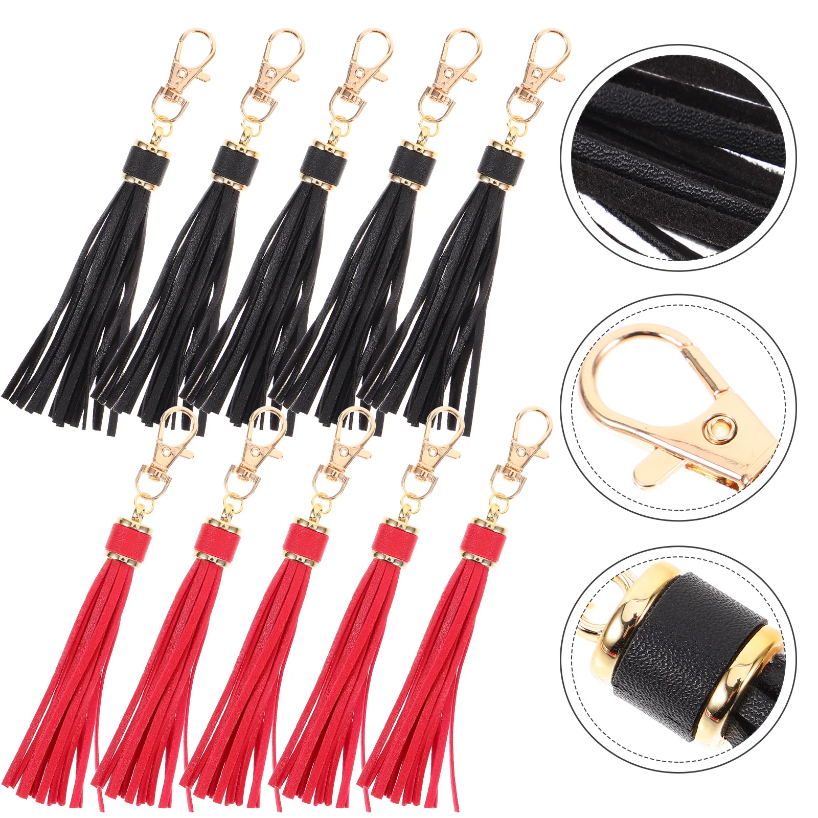 

10 Pcs Keychain Sendacake Valentines Tassel Lobster Swivel Slender DIY Artificial Treat