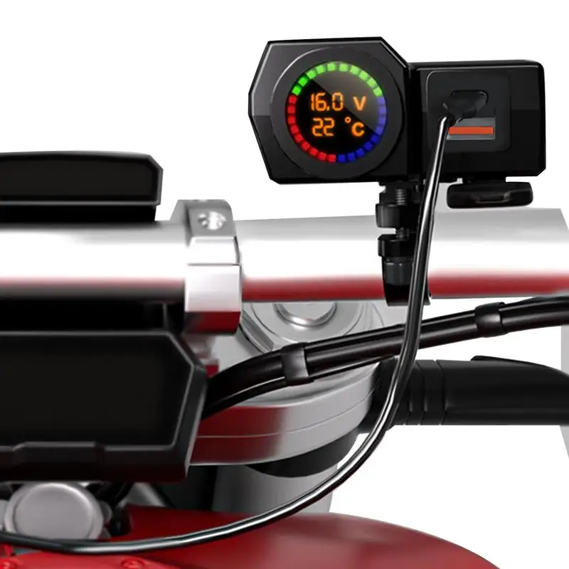 

Motorcycle Phone Charger Quick Charge Dual USB Power Outlet With On-off Switch Switch Waterproof Fast Charge USB Charger Socket