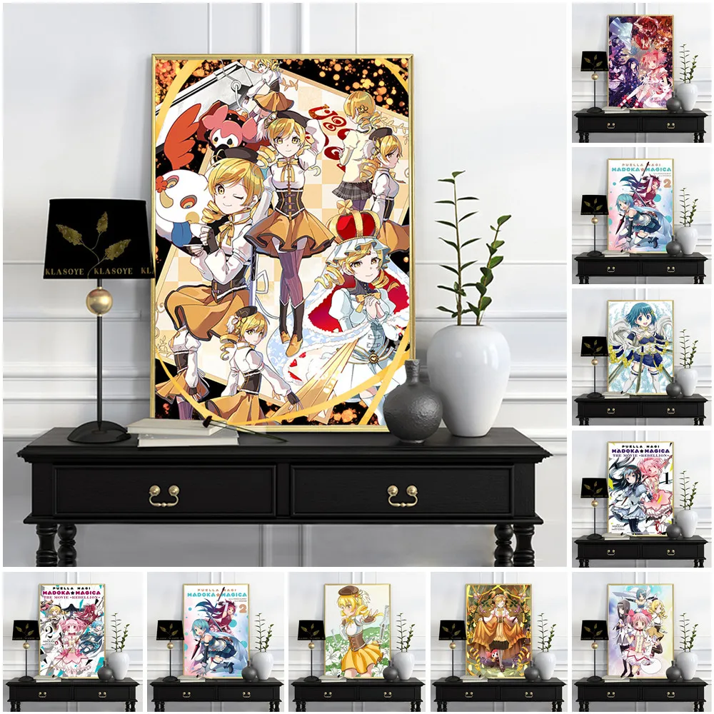 

Puella Magi Madoka Magica Poster Hot Anime Girl Art Print Wall Picture Japanese Manga Illustration Canvas Painting Otaku Decor