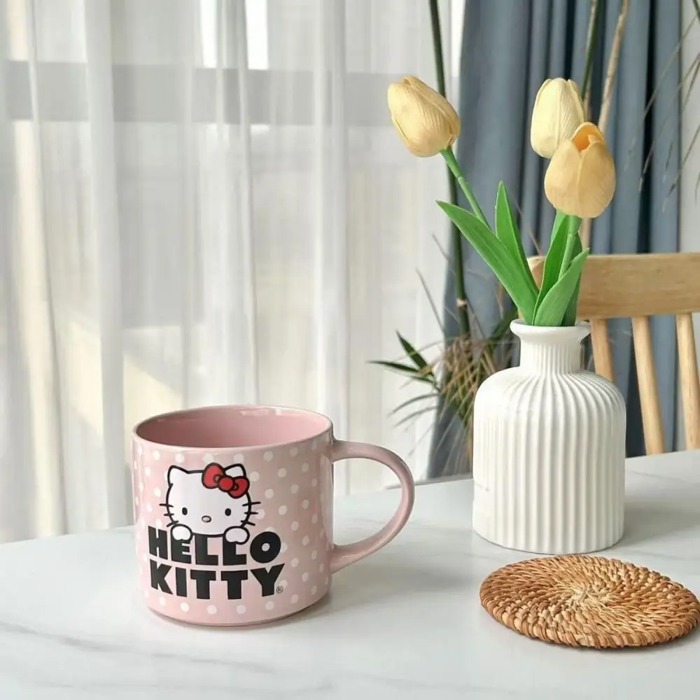 Kawaii Sanrio мультяшная чашка Hello Kitty керамическая кружка большой емкости милая для