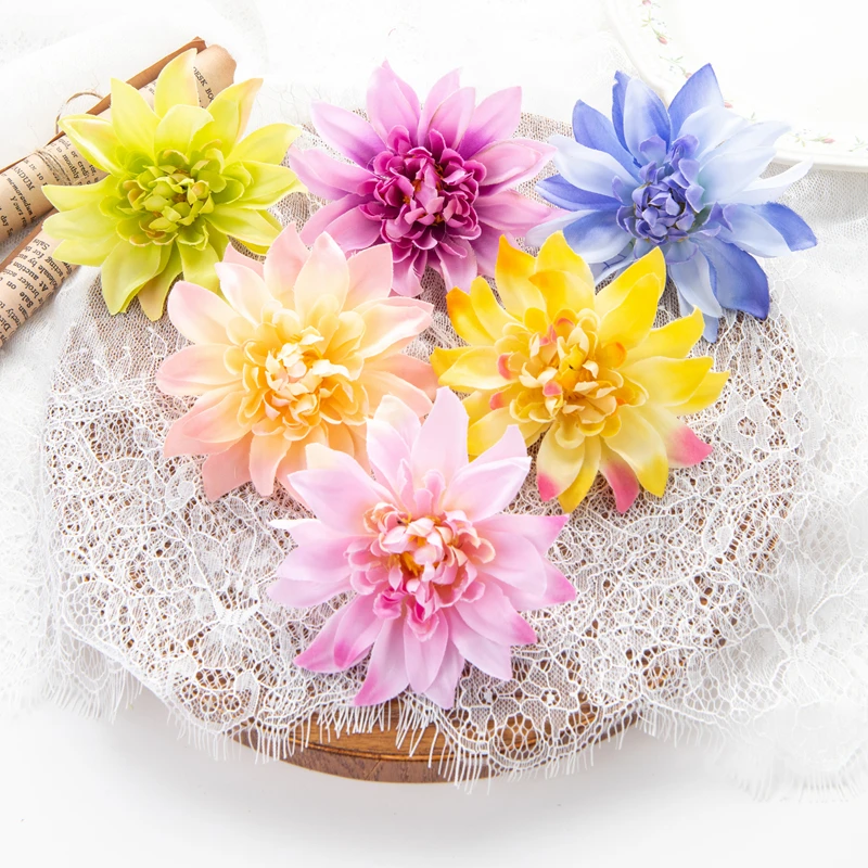 

Artificial Flowers 10Pcs 10Cm White Silk Gerbera Scrapbooking Christmas Home Wedding Decor Wreaths Bridal Accessory Scrapbooking
