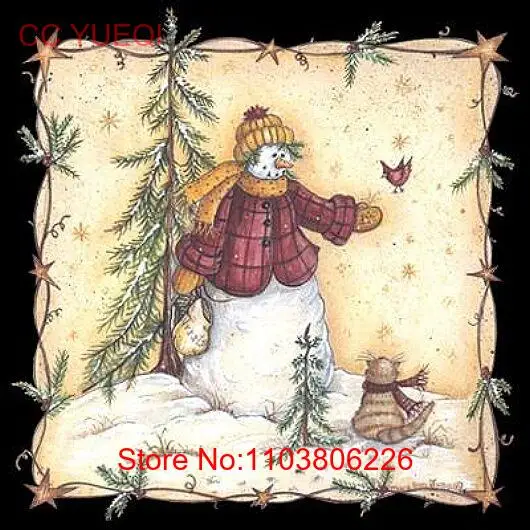 Зимняя рубашка со снеговиком и кошкой-Рождество-маленький размер-5X