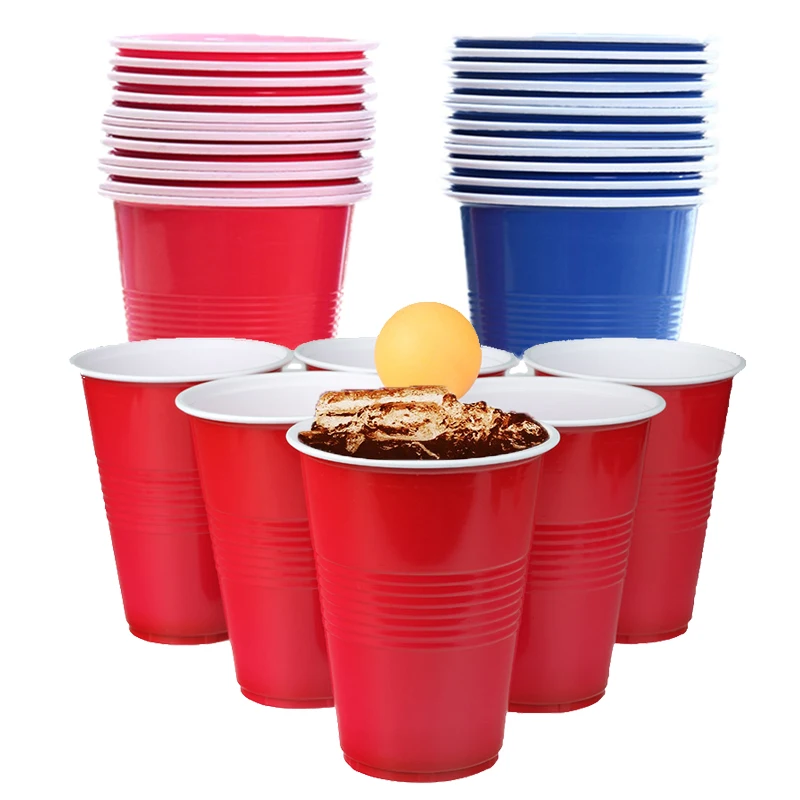 

48Pcs 16oz Disposable Cups Bar Restaurant Plastic Party Cup Tableware Baby Shower Birthday ChristmasWedding Party Decoration