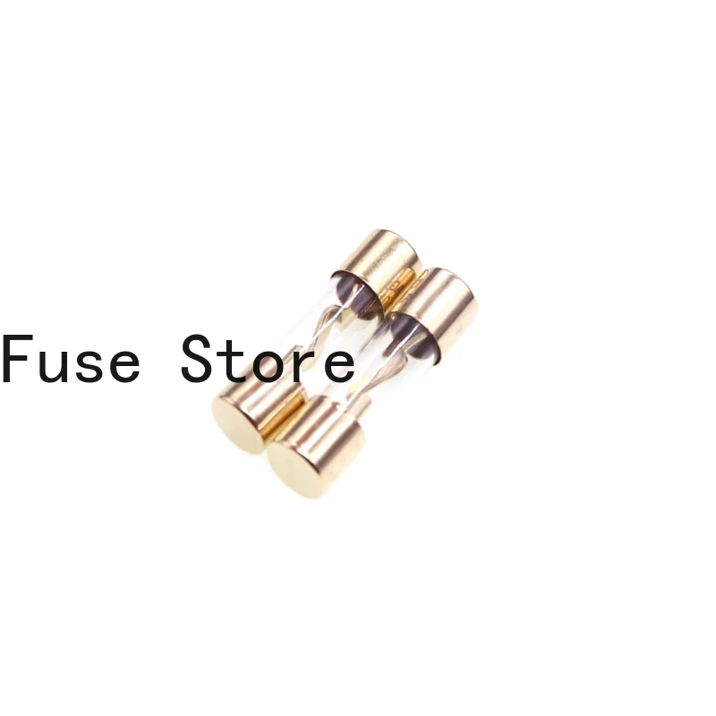 5PCS 5AG Explosion-proof Glass Fuse Tube Gold-plated Tubular  10 * 38mm 30A 250V