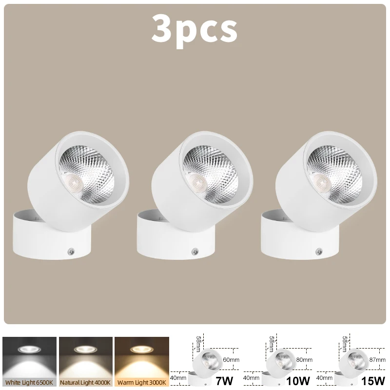 

Светодиодный потолочный светильник 7W 10W 15W теплый/нейтральный/холодный белый