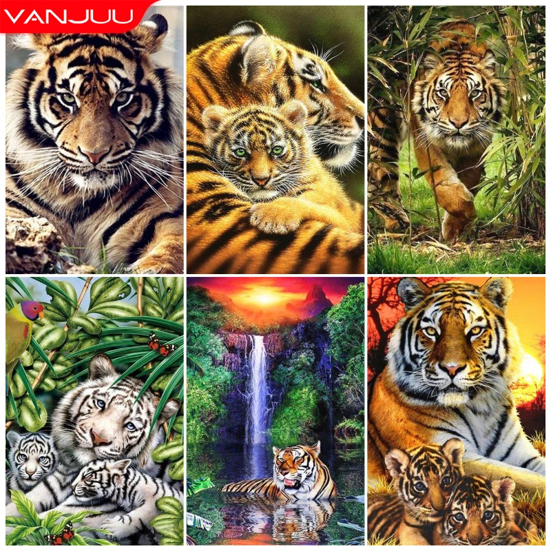 

Алмазная 5d-картина с тигром, 50x70 см