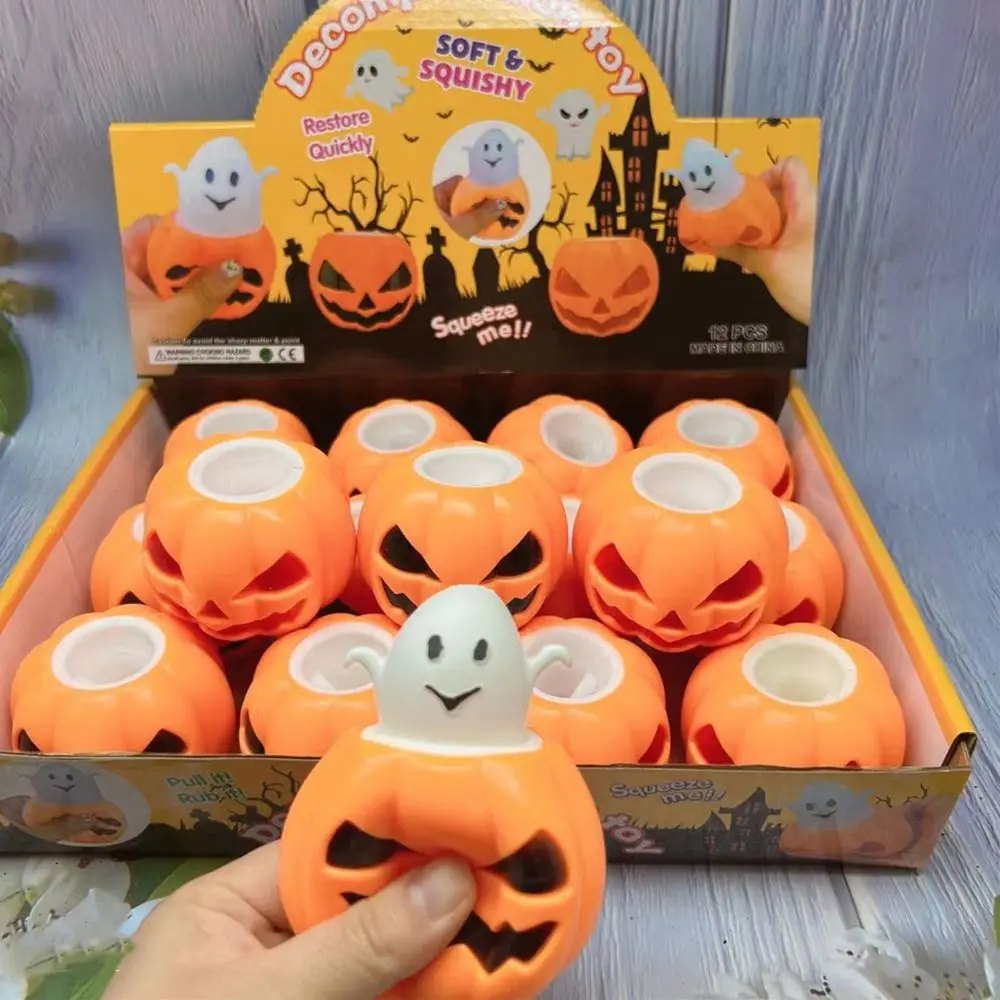 

2Pcs New Decoration Gifts Relieve Stress Vent Ball Halloween Accessories Pumpkin Head Relax Toy