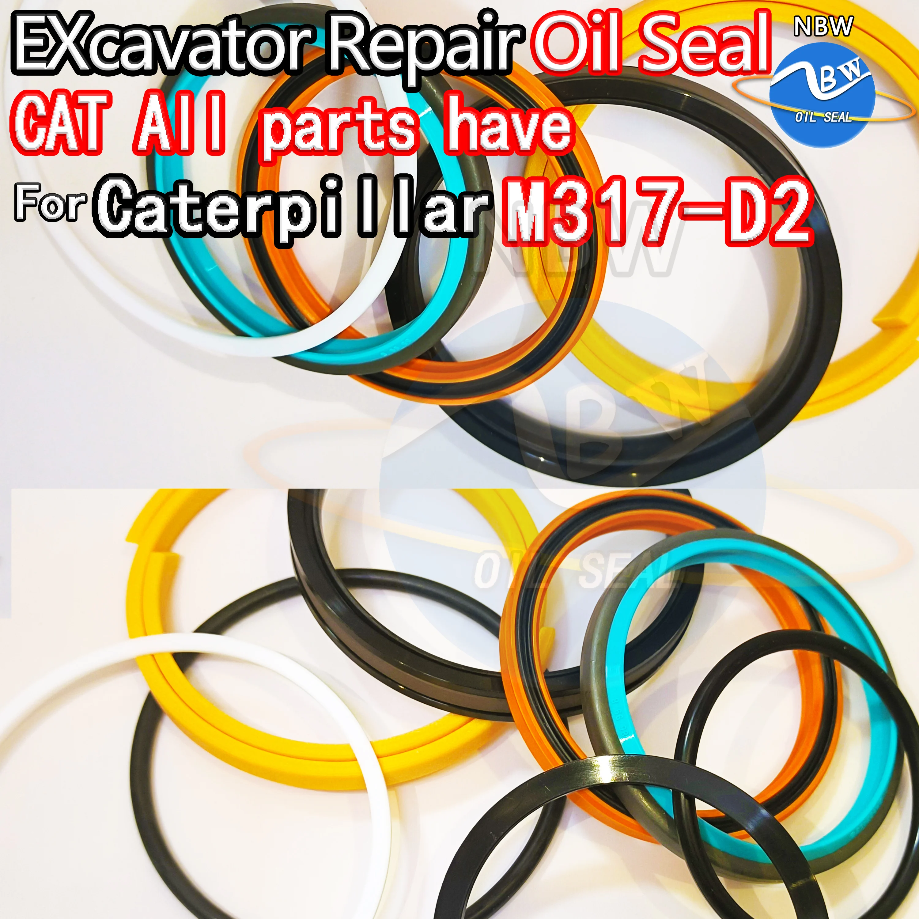 

For Caterpillar M317-D2 Repair Kit Excavator Oil Seal CAT M317 D2 Adjust Swing Gear Center Joint Gasket Nitrile NBR Nok Washer