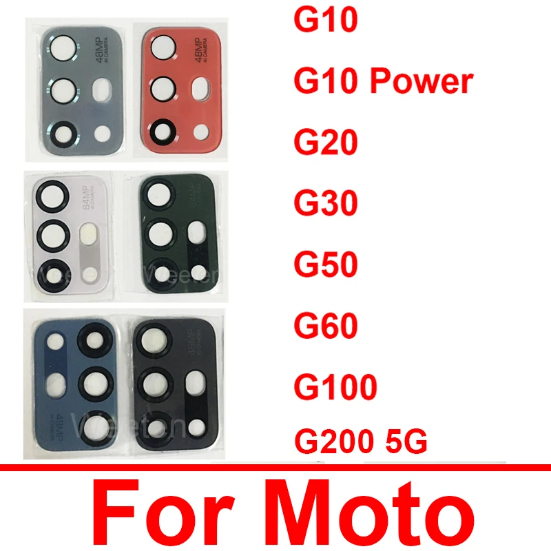 Стеклянный объектив задней камеры для Motorola MOTO G10 G20 G30 G10 Power G50 G60 G100 G200