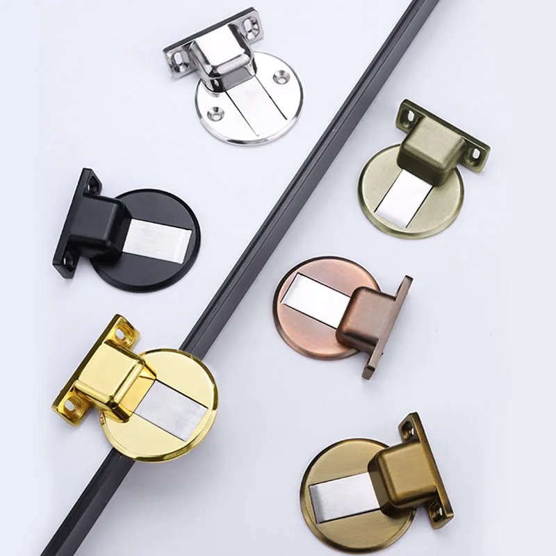 

Invisible Magnetic Door Stopper Punch-free Stainless Steel Windproof Mechanical Self-locking Door Stop Door Stopper
