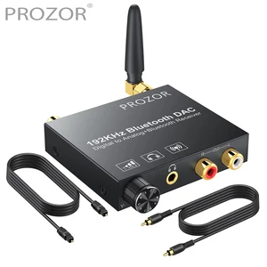 Prozor 192kHz DAC преобразователь Bluetooth-совместимый приемник регулятор громкости Цифровой оптический коаксиальный Toslink к аналоговому аудио адаптеру