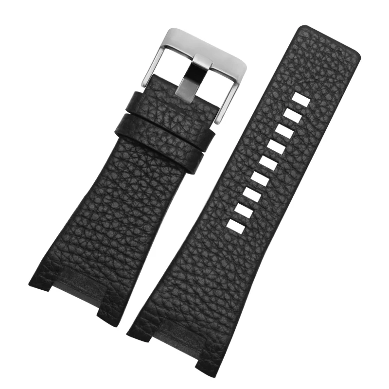 Watch strap waterproof and sweat proof suitable for Diesel strap notch leather DZ4246 DZ1273 DZ1216 large dial chain men's 32mm