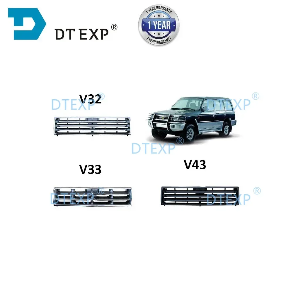 Цельная сетка бампера для передней решетки Pajero для Montero V31 V32 V33 V43 Решетка радиатора хром или черный 1989-1999 L4 или V6 (art.: 3920cae2cffbb) - 3920cae2cffbb