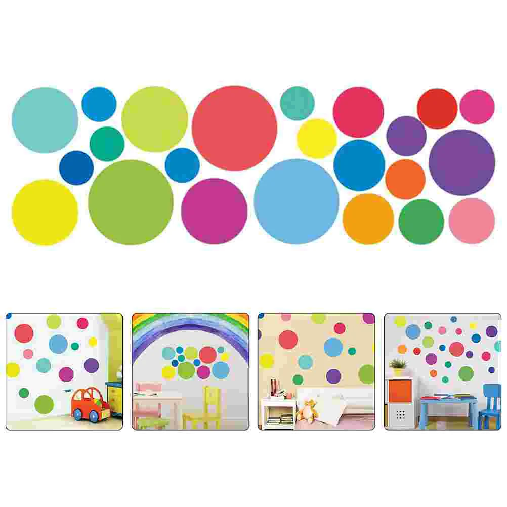 

Color Polka Dot Wall Sticker Home Decorative Murals Adhesive Wallpaper Room Decal Bedroom
