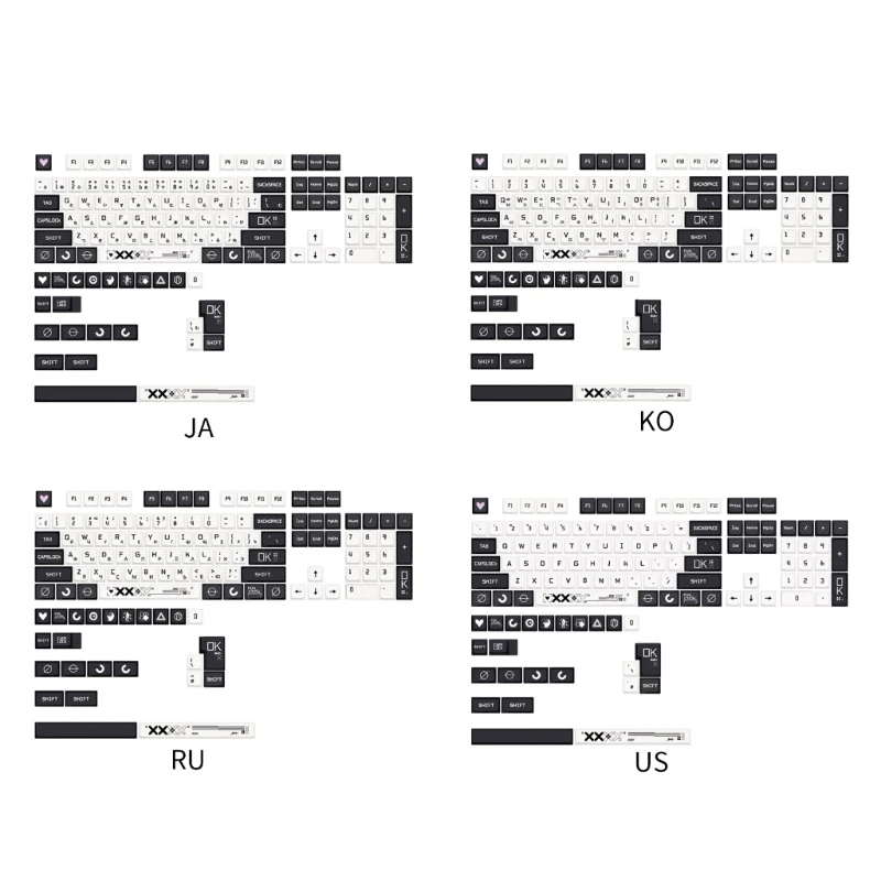 

Keycaps For61/87/980/104/108 Mechanical Keyboard English/Japanese/Korean/Russian
