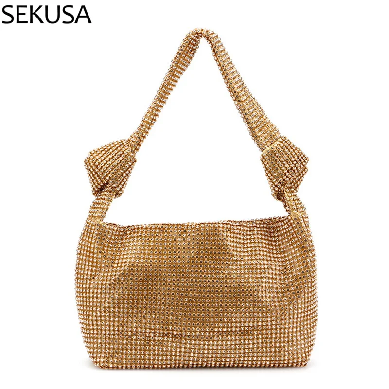 

Luxury Women Evening Bags Rhinestones Zipper Open Style Lady Fashion Day Clutch Design For Wedding Purse