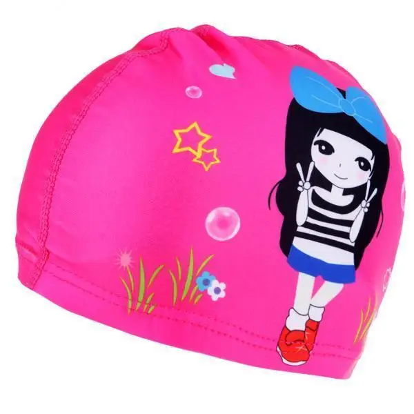 

2x Silicone Swim Swimming 3D Ergonomic Swimming Hats Or Short Hair for Kids