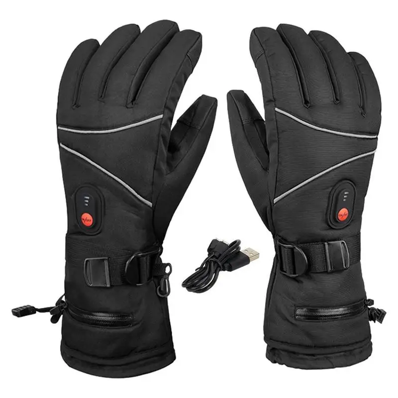 

Electric Heating Gloves Warm Ski Gloves Soft Heated Gloves Liners Rechargeable Gloves For Running Climbing Riding Bike Cycling