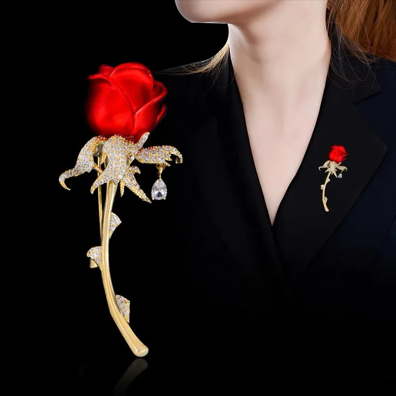 

Rose flower brooch female high-end retro pin high-end small fragrant corsage quality wild suit accessories clothing