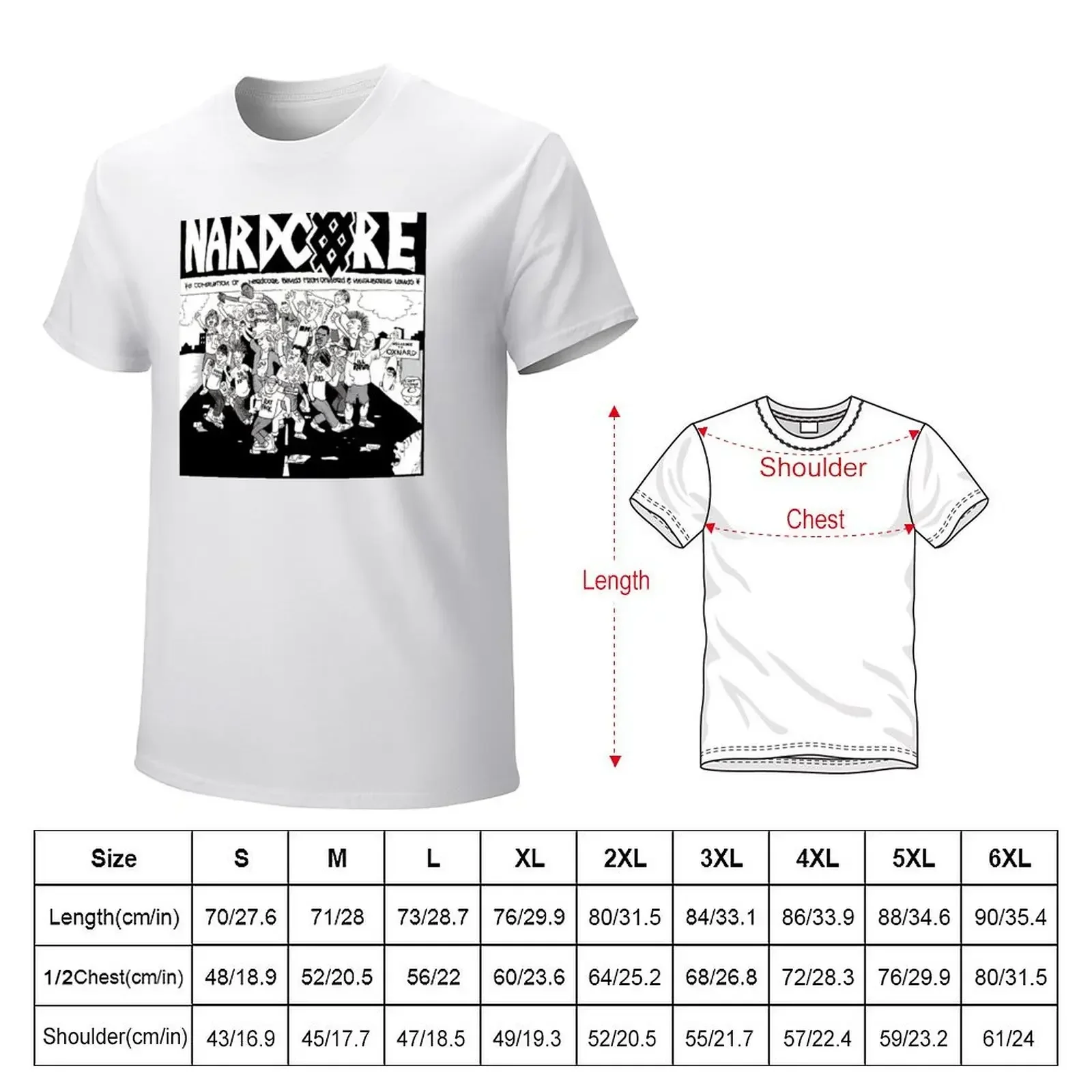 Nardcore футболка корейская мода для мальчика графика мужские белые футболки