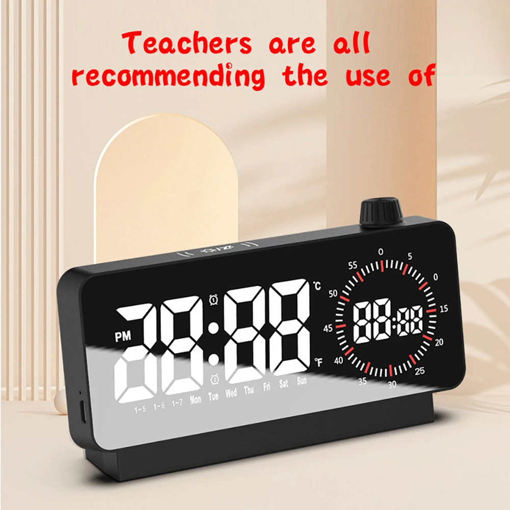 Цифровой будильник с таймером настольные часы перезаряжаемым аккумулятором и