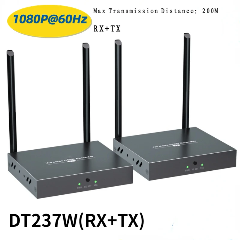 

200M PWAY WIFI HDMI Extender Wireless HDMI-compatible Extender 2.4GHz/5GHz HD 1080P HDMI 1.3 HDMI Extender Transmitter Receiver