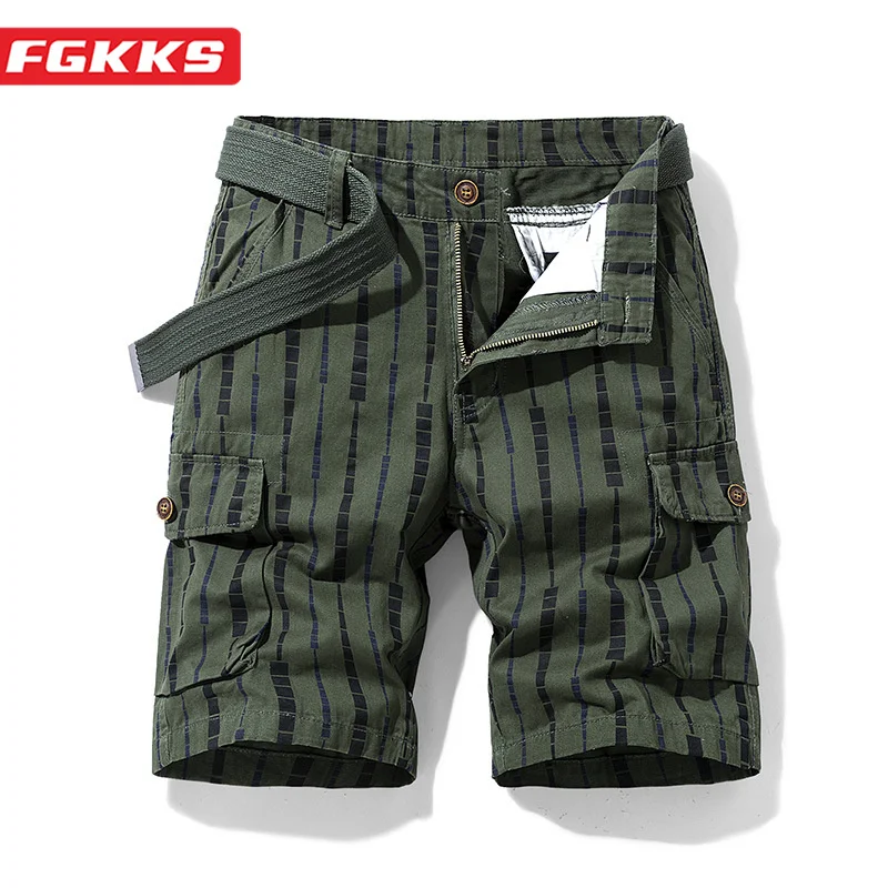 

Мужские повседневные шорты FGKKS, дышащие облегающие штаны из чистого хлопка, шорты высокого качества для весны и лета, 2023