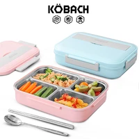 kobach lunch box student bento box portabl lunch box 304 stainless steel food box heated lunch box