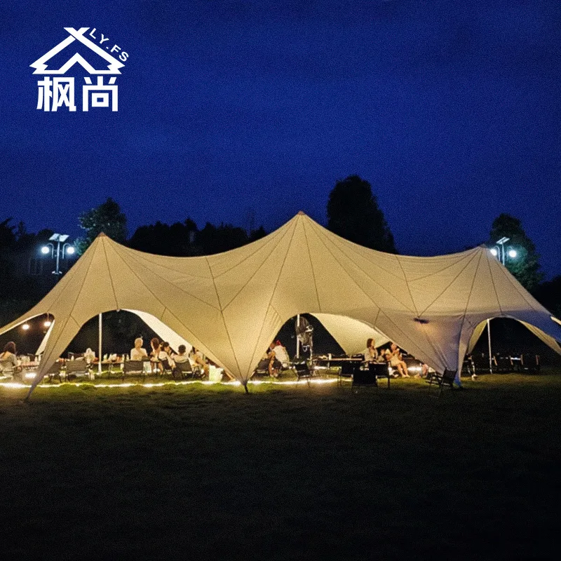 Фото Fengshang Wanzhong Mountain Tianmu Sanfeng Genting Camp Кемпинг Tianmu Купольная палатка Непромокаемый солнцезащитный крем Гигантский тент №3