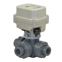 a150 3 way 2 upvc motorized water ball valve with manual override