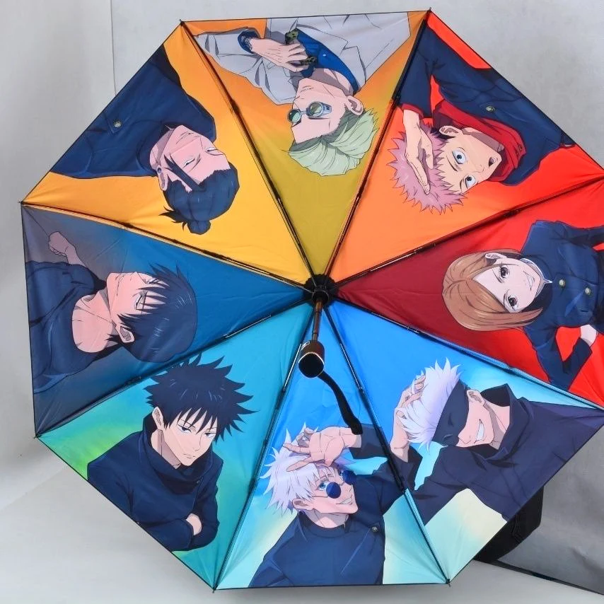 

Автоматический зонт Jujutsu Kaisen сине-красно-желтый
