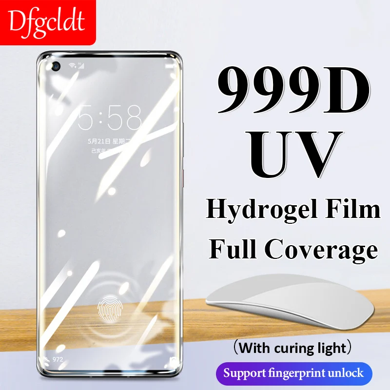 

UV Full Cover Hydrogel Film for OnePlus 6T 7T 8 9RT 10R Pro Screen Protector for OnePlus Nord N20 N100 2T CE Lite Ace Film