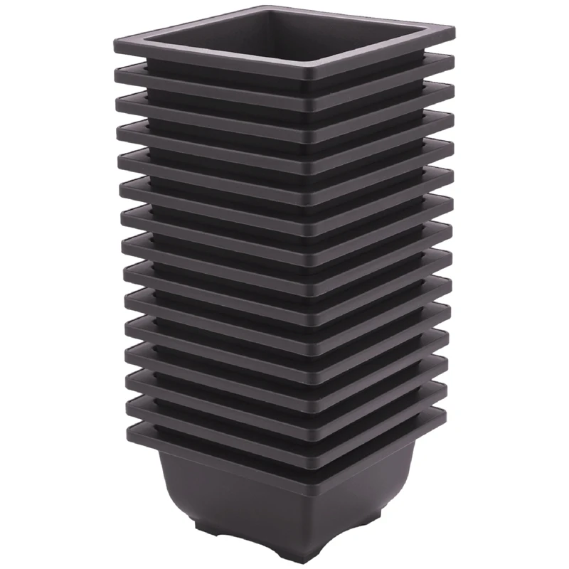 15 шт. 4 7-дюймовый цветочный горшок квадратный пластиковый тренировочный для