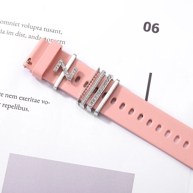 26 букв алфавита декоративные подвески для Iwatch Шарм Для Apple Watch спортивный ремешок