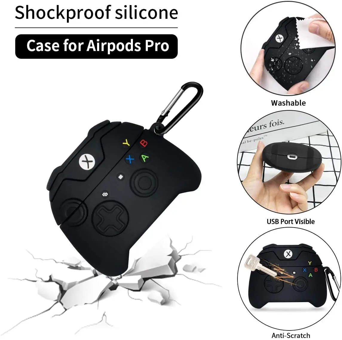 

Earphone Case For Airpods 3 Anime Cartoon 3D Game Console Airpod Pro Accessories Protective Cover with keychian For Airpods