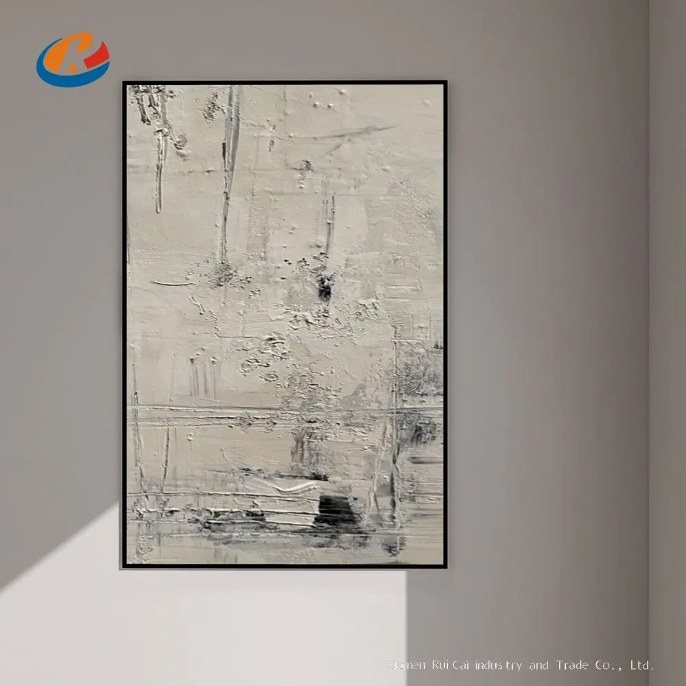 

Abstract Grey Oil Painting Without Frame 100% Handmade For Living Room Home Decor Wall Art